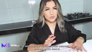 Little woman with big tits is fucked by a Colombian – Max Betancur & Naty Delgado