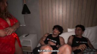 Step-siblings masturbate together and their stepmother discovers them, now what will happen?